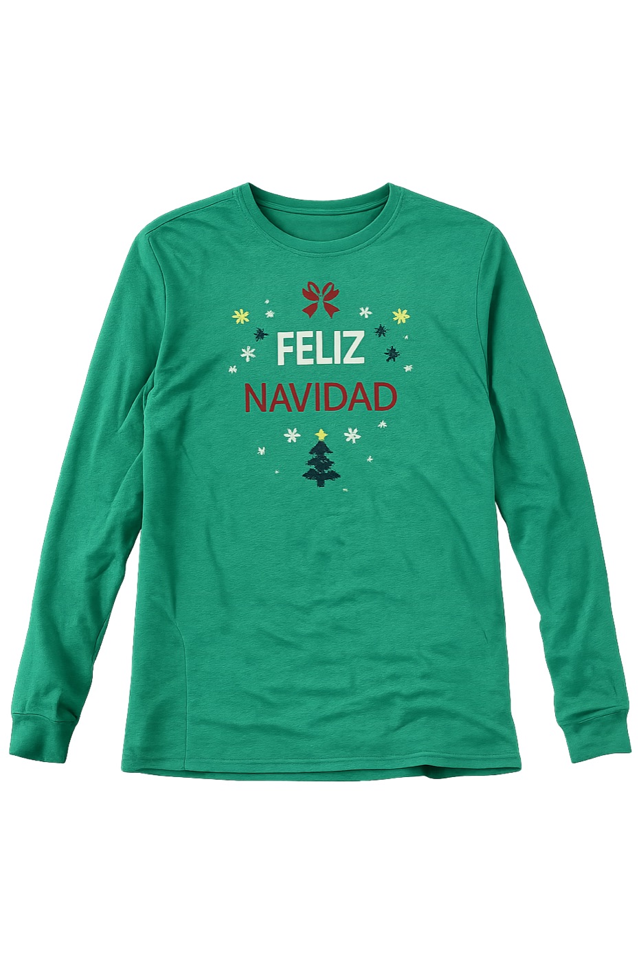 Jammies For Your Family Jammies For Your Family Green Long-Sleeve “Feliz Navidad” Pajama Top