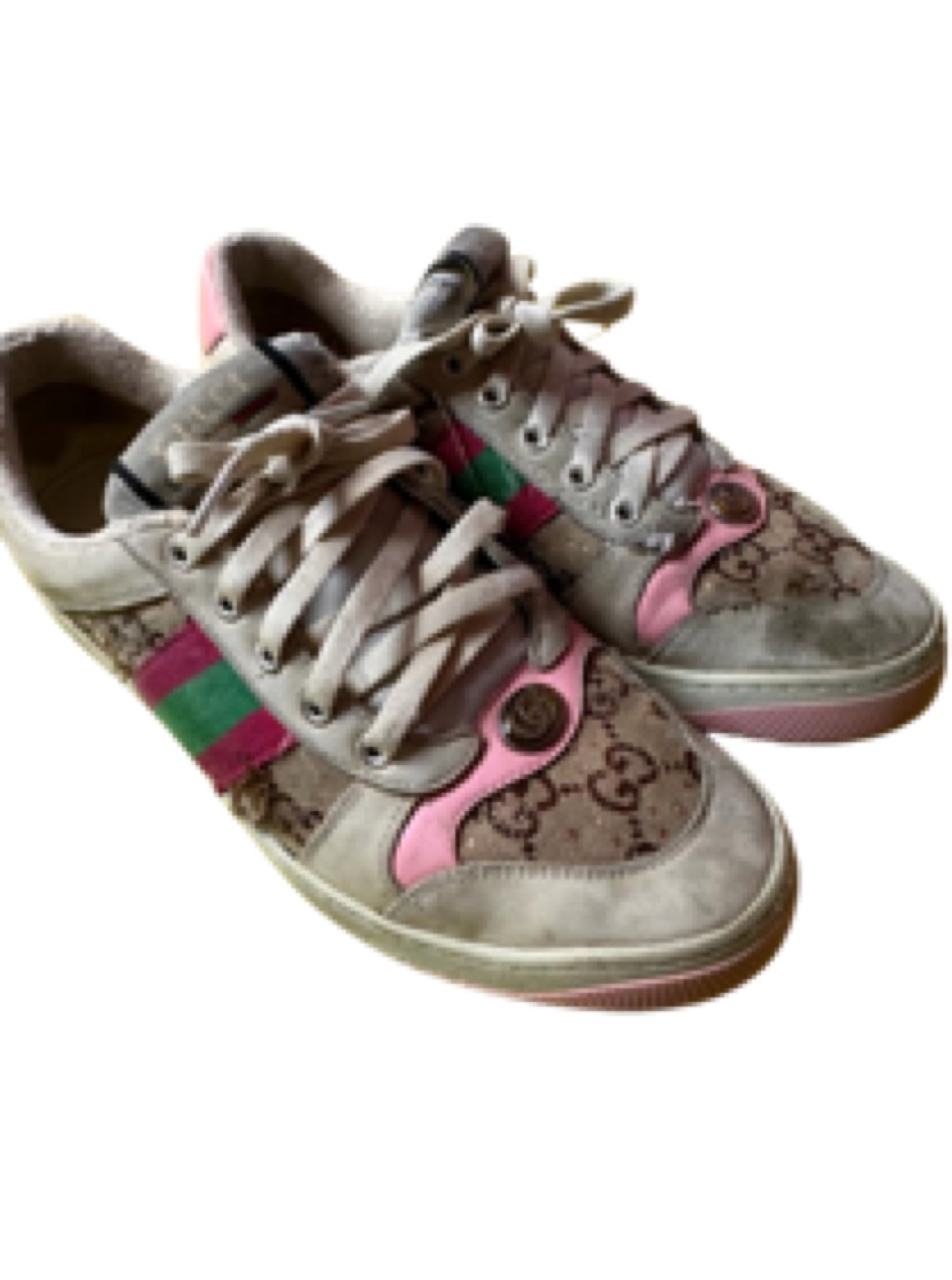 Gucci Gucci Pink Glittery Sneakers