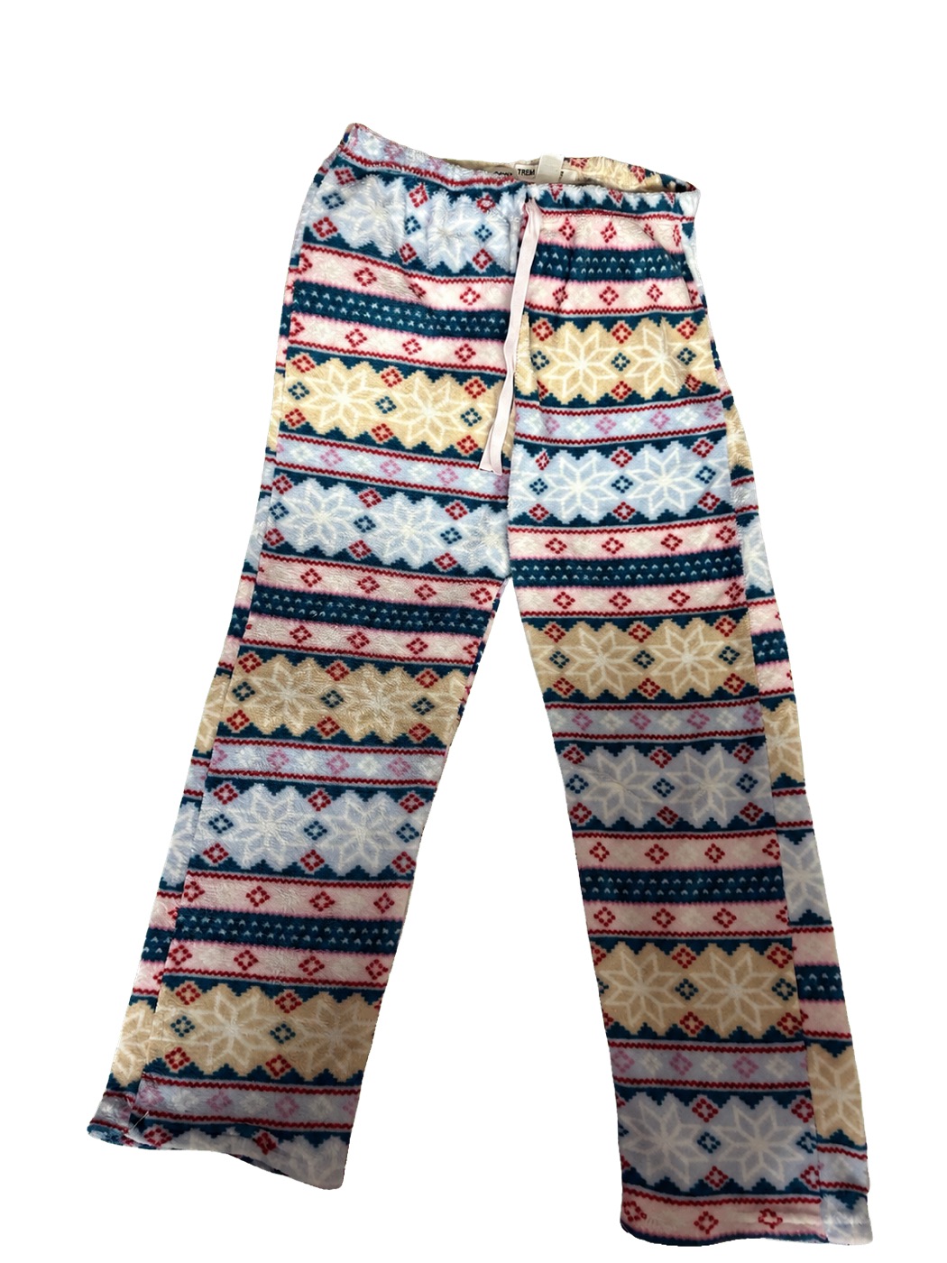 No Brand Unbranded Plush Pajama Pants with Multicolored Snowflakes