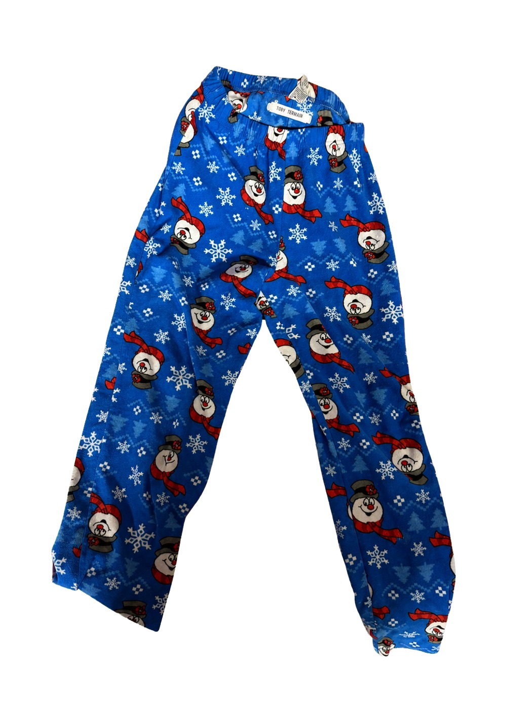 Toby Terrain Toby Terrain Blue Pajama Pants with Snowmen